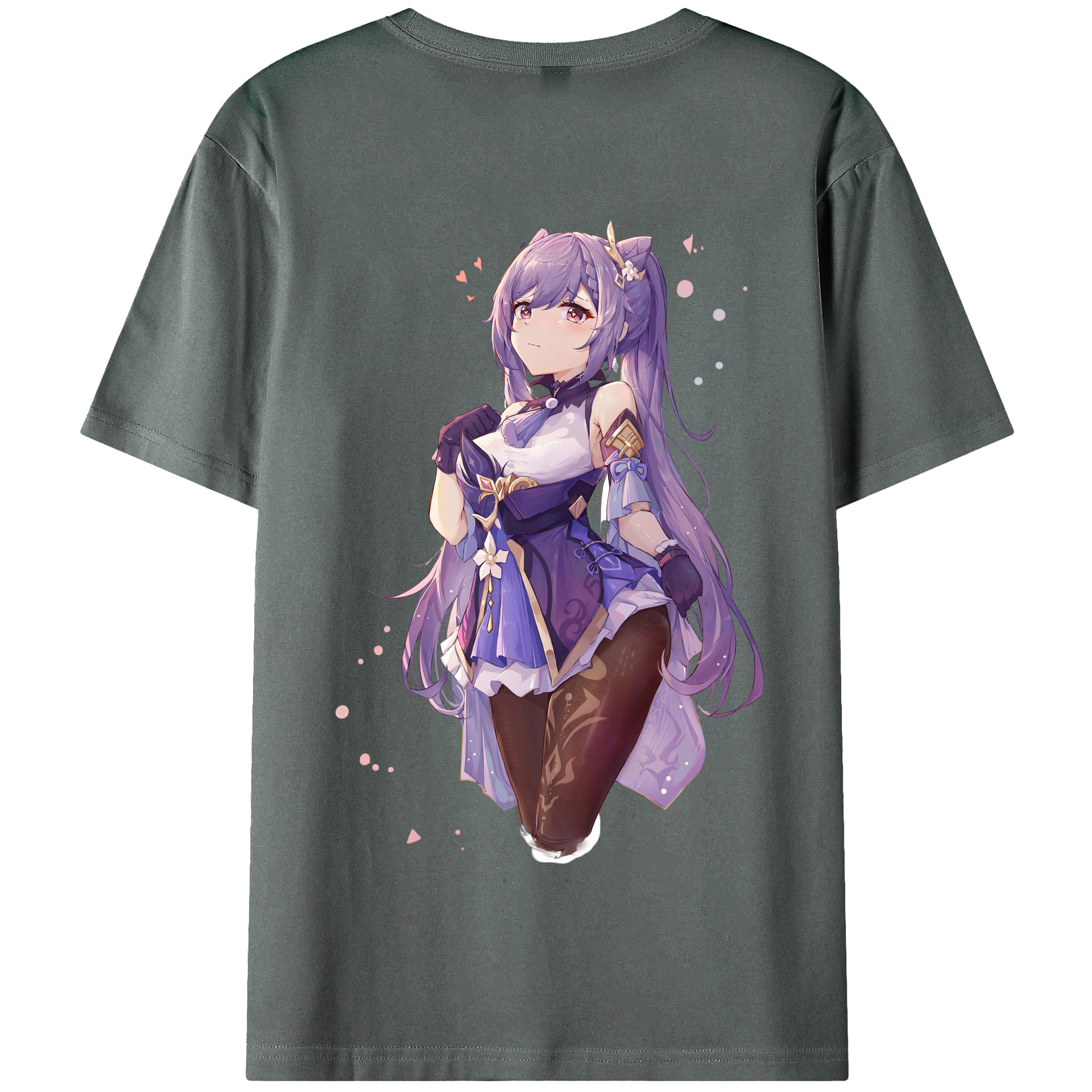 げんし神 刻晴 こくせい genshin Kokusei 綿100％半袖Tシャツ（背面プリント）